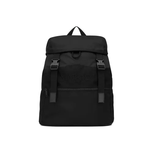 SAINT LAURENT Ткань с коровьей кожей рюкзак стандартный мужской черный