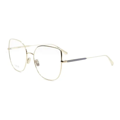 DIOR Оправа для очков из нержавеющей стали с нерегулярной формой Женская Золотая