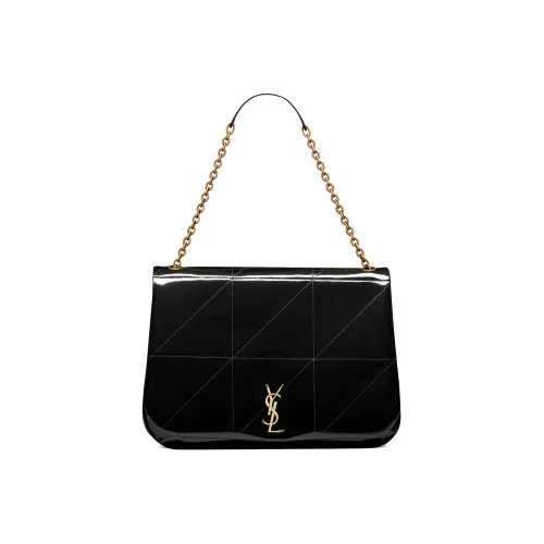 SAINT LAURENT Jamie Лакированная кожа Сумка через плечо Женская Черная
