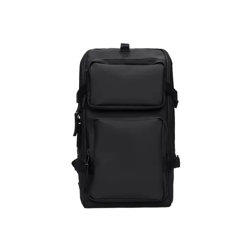 Rains Водонепроницаемый материал рюкзак обычный мужской черный