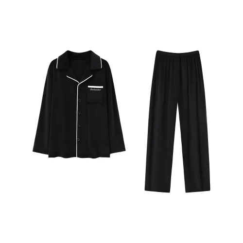 XUANZHITING Черный мужской комплект пижам