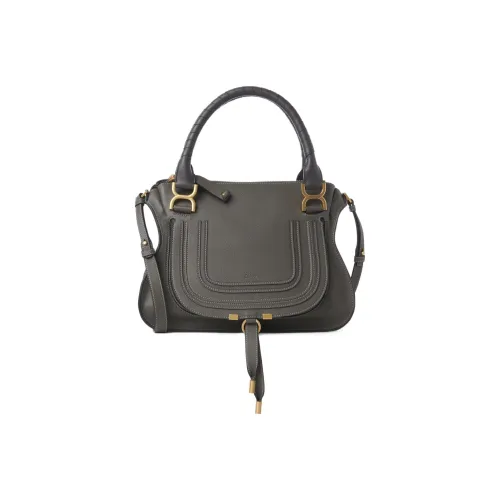 Chloe Marcie с рельефной телячьей кожей сумка через плечо сумка обычная женская слоновая серый