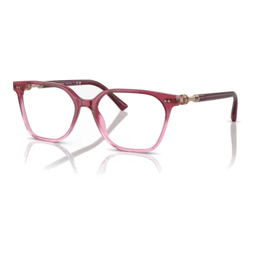BVLGARI Ацетат Квадратные Оправы для Очков Женские Красные