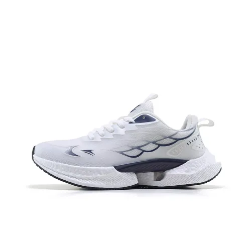 Kinglake Амортизаторы Shock Slip-Resistant Низкие Кроссовки для Бега Унисекс Белые