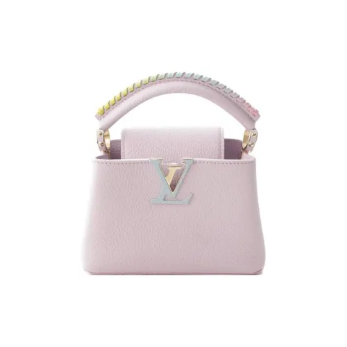 LOUIS VUITTON Capucines Кожа Через плечо Сумка Маленькая Женская Таро Фиолетовая