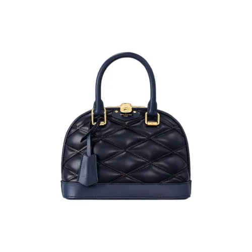 LOUIS VUITTON Alma BB Lambskin One Shoulder Crossbody Bag Travel Bag Small Women's Dark Blue