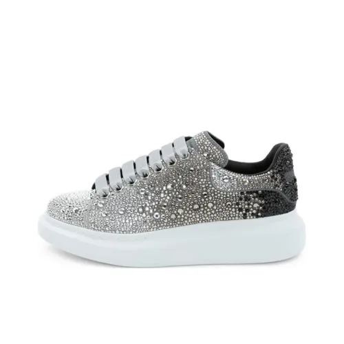 Alexander McQueen Oversized Sneaker Low Топ Кроссовки для скейтбординга Женские Серебряные