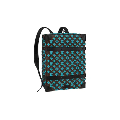 LOUIS VUITTON Покрытый холст Рюкзак Маленький Женский Бирюзовый