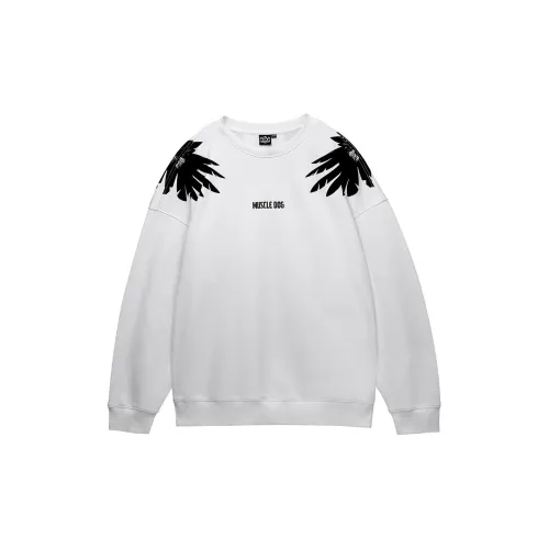 Muscle Dog Белый Мужской Свитшот