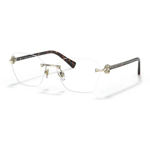 BVLGARI Металл Нерегулярная форма Оправы для очков Женские Черепаховый