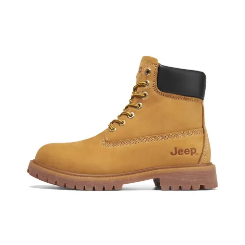Jeep Лицевая коровья кожа Outdoor Британский стиль Короткий Мартин Ботинок Унисекс