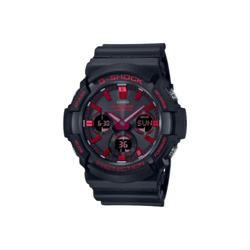 CASIO Кварцевый механизм Мужские часы серии Liquid Crystal/Analog Dual Display 55,1 мм*52,5 мм*16,7 мм Черные