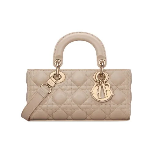 DIOR LADY D JOY Lambskin Сумка Lady Dior Сумка через плечо Сумка Маленькая Женская Rouge Beige