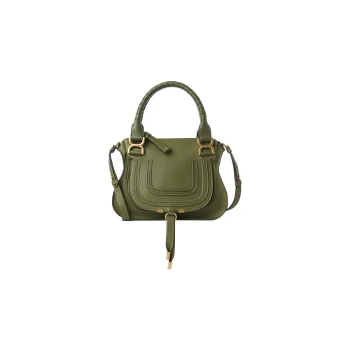 Chloe Marcie с рельефной телячьей кожей сумка через плечо маленькая сумка женский цвет кактусовый зеленый