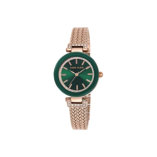ANNE KLEIN Women's Watch Кварцевый механизм ремешок из нержавеющей стали 30 мм зеленый циферблат