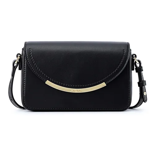 FION Синтетическая кожа Маленькая квадратная сумка через плечо Обычная Женская Черная