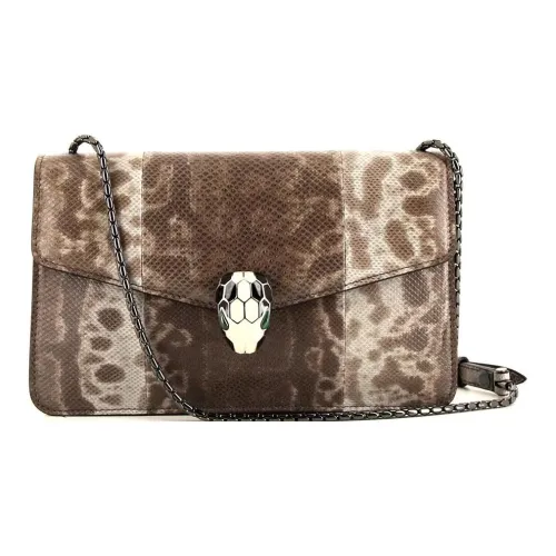 BVLGARI SERPENTI Сумка через плечо из кожи сумка на плечо женская коричневая