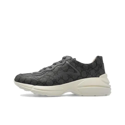 GUCCI Rhyton Low Топ Толстая подошва Кроссовки Мужские Серые