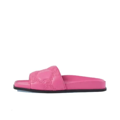 GUCCI GG Matelassé Шлепанцы Женские Розовые