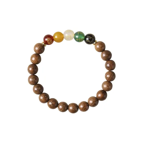 Xuan Tang Деревянный+Агат Браслеты Унисекс
