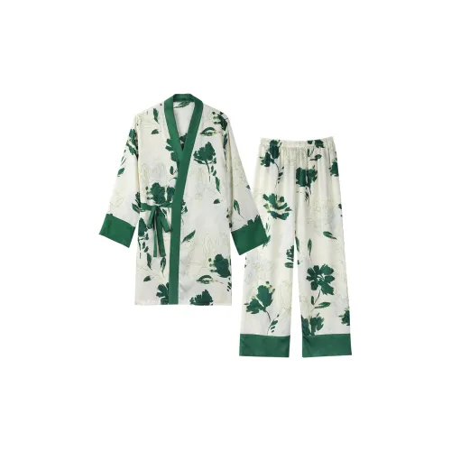 IIZZINI Сценарий Пижамный комплект Женский Зеленый