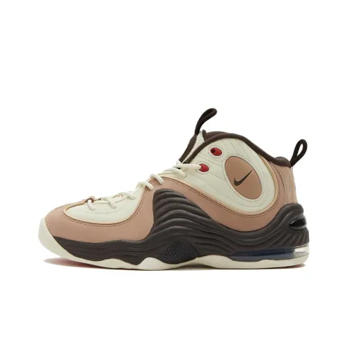 Nike Air Penny 2 Slip-resistant Abrasion-resistant MID Топ Casual Men's Brown