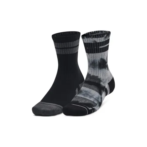 Under Armour 2 шт черный + серый унисекс MID носки до икры