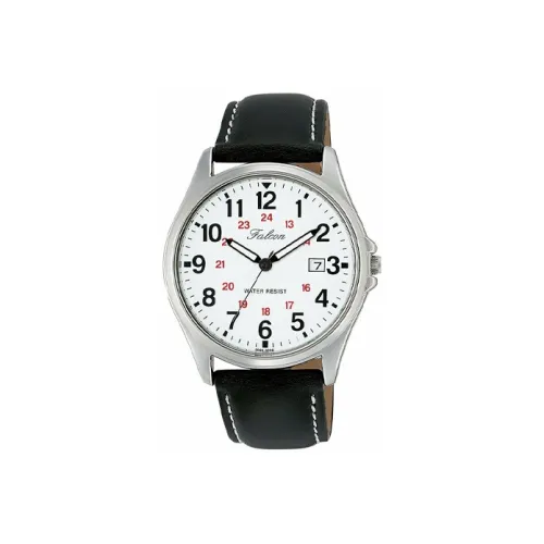 Q Q Кварцевый механизм кожаный ремешок часы 38 мм мужские белый циферблат модель D026 304