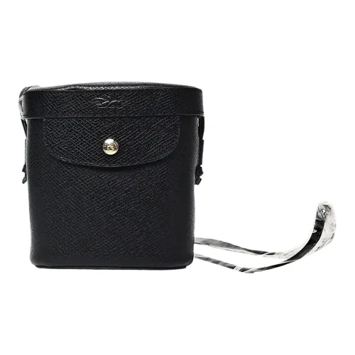 LONGCHAMP Корова Кожа Ведрообразная Сумка Сумка через плечо Мини Женская Черная