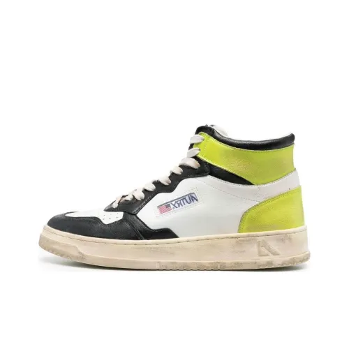 AUTRY Slip-resistant Abrasion-resistant High Top Skateboard Shoes Men's Black White AUTRY Противоскользящие Износостойкие Высокие Кроссовки для Скейтбординга Мужские Черно-Белые