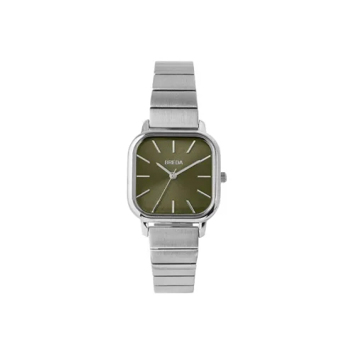 BREDA ESTHER Collection Женские часы Кварцевый механизм Ремешок из нержавеющей стали Зеленый циферблат Модель 1735A B C D E