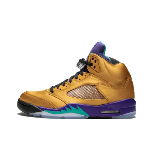 Jordan Air Джордан 5 Баскетбольные кроссовки MID Топ Золотой Мужской