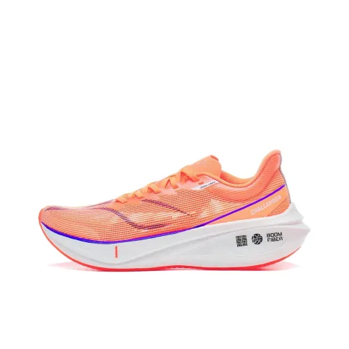 LINING Feidian 3 Challenger Беговые кроссовки Низкий верх Белый Оранжевый Женские