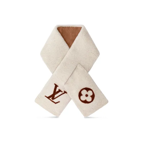 LOUIS VUITTON Овчина Вязаные Шарфы Унисекс Бежевый