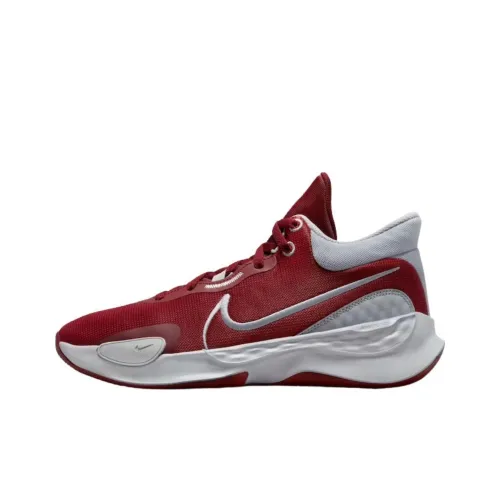 Nike Renew Elevate 3 Амортизация и Дышащий Низкий Топ Баскетбольные Кроссовки Мужские Красные