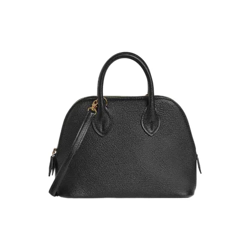 HERMES Bolide Козья кожа Bowling Bag Mini Унисекс Черный