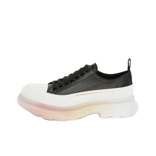 Alexander McQueen Tread Slick Low Топ Обувь на платформе Женская Черный Белый