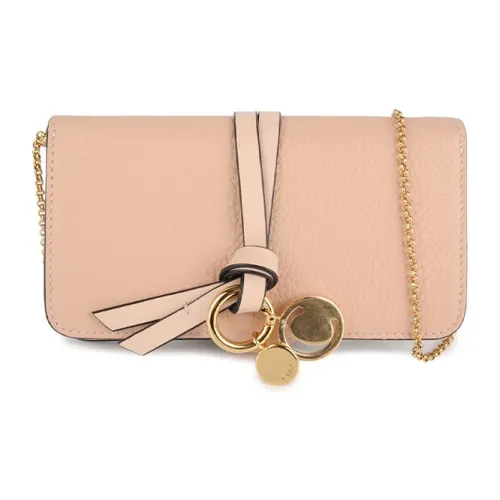 Chloe Телячья кожа Одно плечо Через плечо Чехол для телефона Кошелек Обычный Женский Розовый