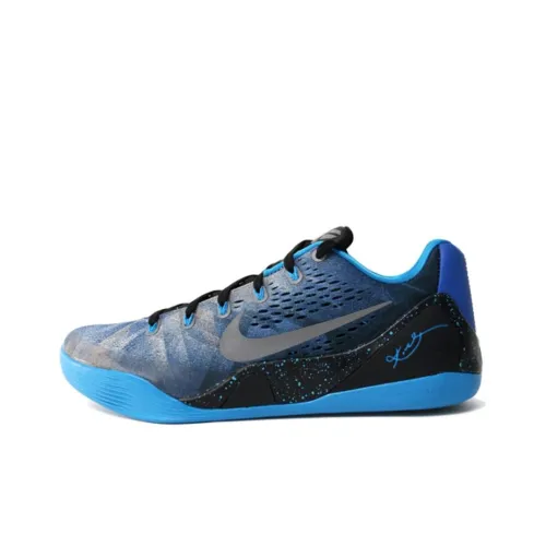 Nike Kobe 9 Slip-Resistant Низкие Баскетбольные Кроссовки Мужские Серый Синий