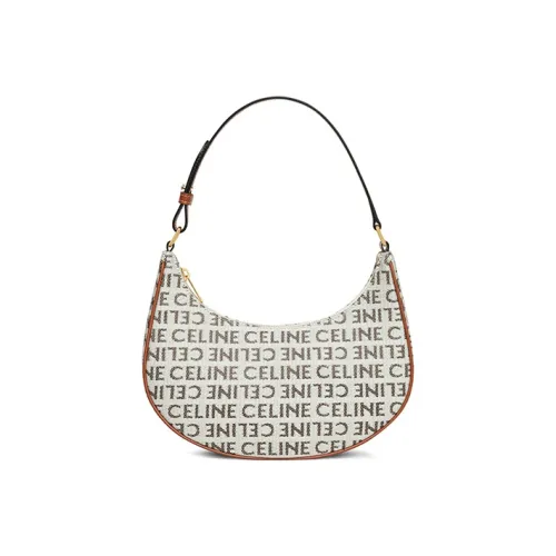 CELINE AVA Сумка из коровьей кожи с тканью сумка через плечо женская светлый умбра