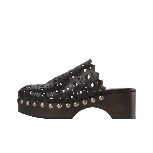 Alaia Резиновая подошва Домашние тапочки Женские Черный