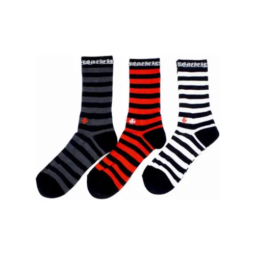 Chrome Hearts 3 шт Черный+Красный+Белый Унисекс Высокие Носки до Колена