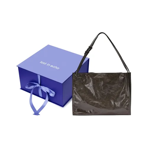 Lost In Echo Коровья кожа Аккордеонная сумка Тоут Сумка Сумка для покупок Сумка на плечо Стандартная Женская Коричневая Зеленая