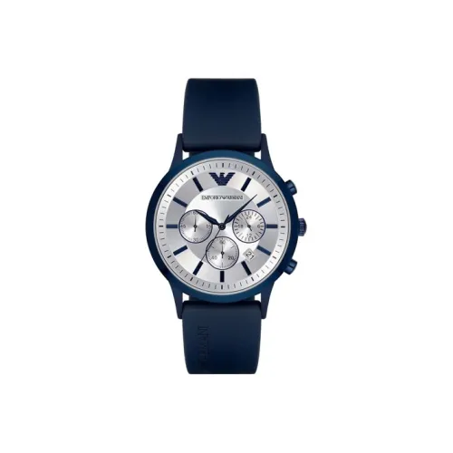 EMPORIO ARMANI Кварцевый механизм Мужские часы RENATO 44 мм Серебряные