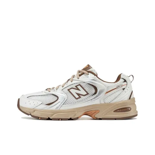 New Balance NB 530 Беговые кроссовки Низкие Белый-коричневый Унисекс