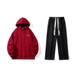 Комплект (Розовый Красный Свитшот + Черные Джинсы)