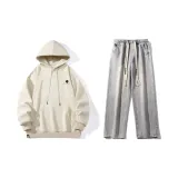 Комплект (Абрикосовый свитшот + светло-синие джинсы)