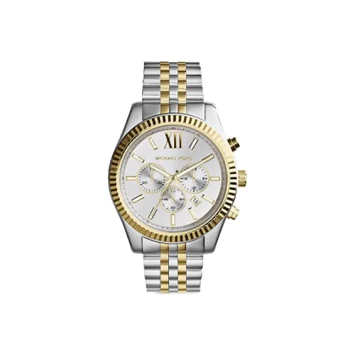 MICHAEL KORS Кварцевый механизм Мужские часы LEXINGTON 45 мм Серебряные