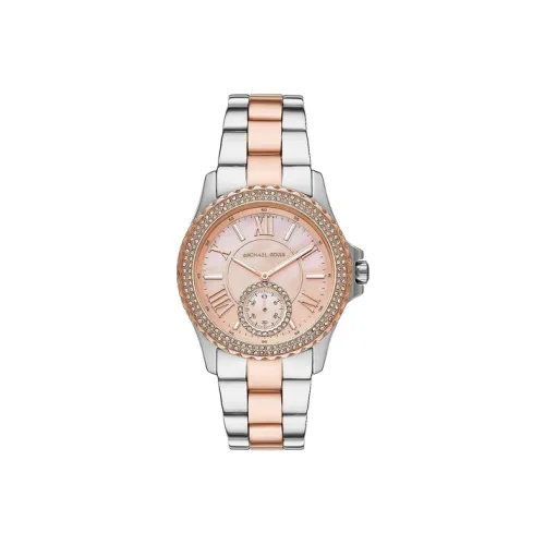 MICHAEL KORS Camille Collection Women's Watch Кварцевый механизм ремешок из нержавеющей стали 40 мм розовый циферблат