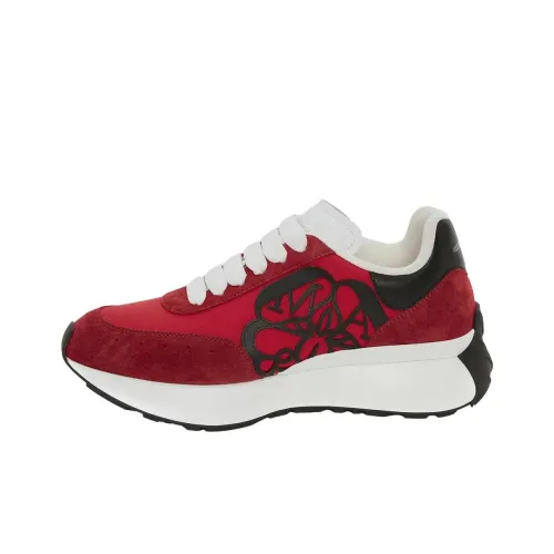 Alexander McQueen Sprint Runner Low Топ Повседневная обувь Мужская Красная